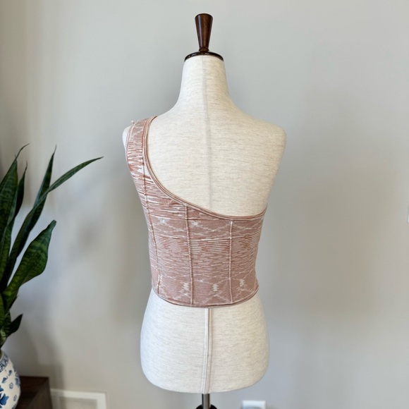 By Anthropologie One-Shoulder Sweater Corset Top - Picture 3 of 12
